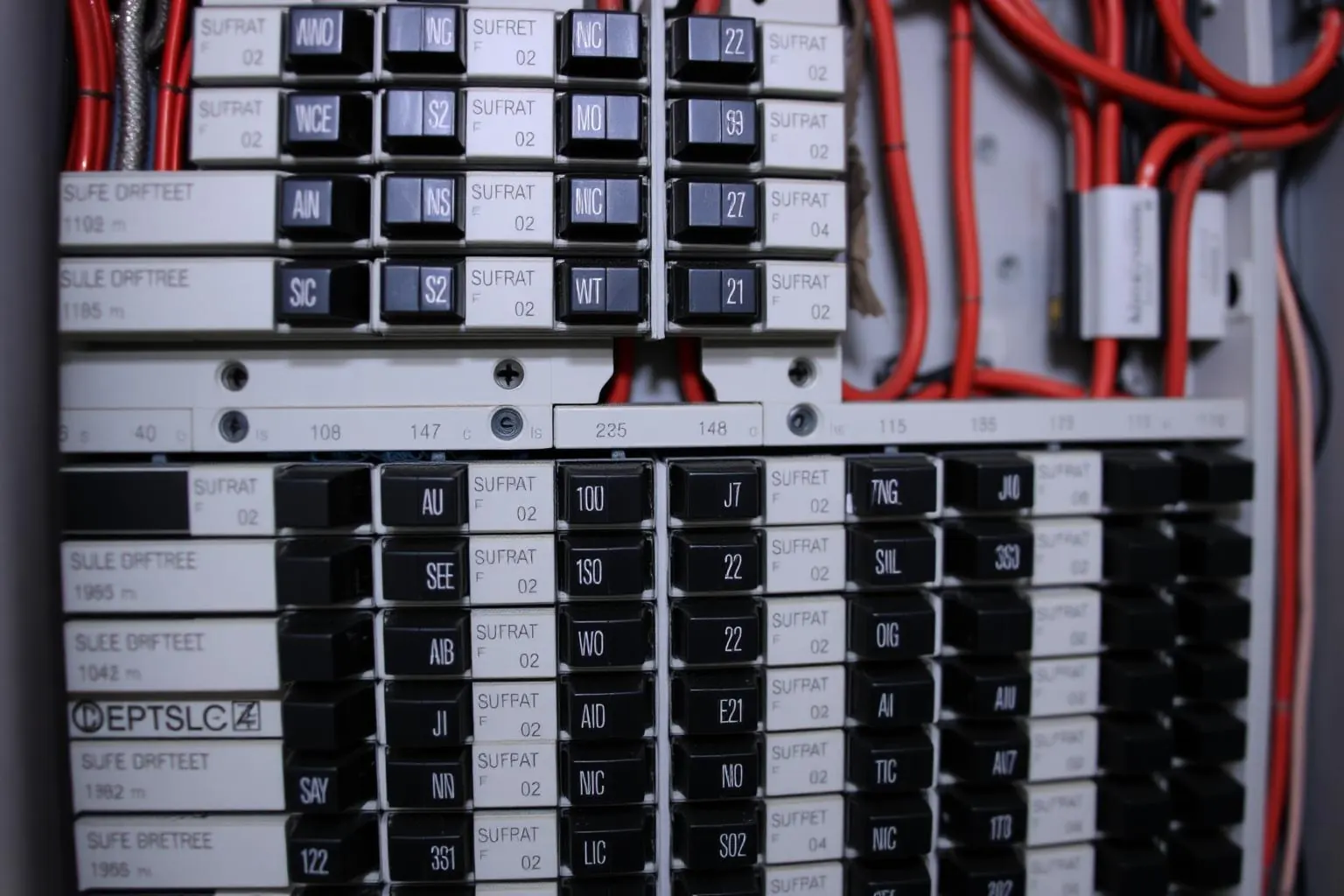 electrical panel with tidy labeled breakers